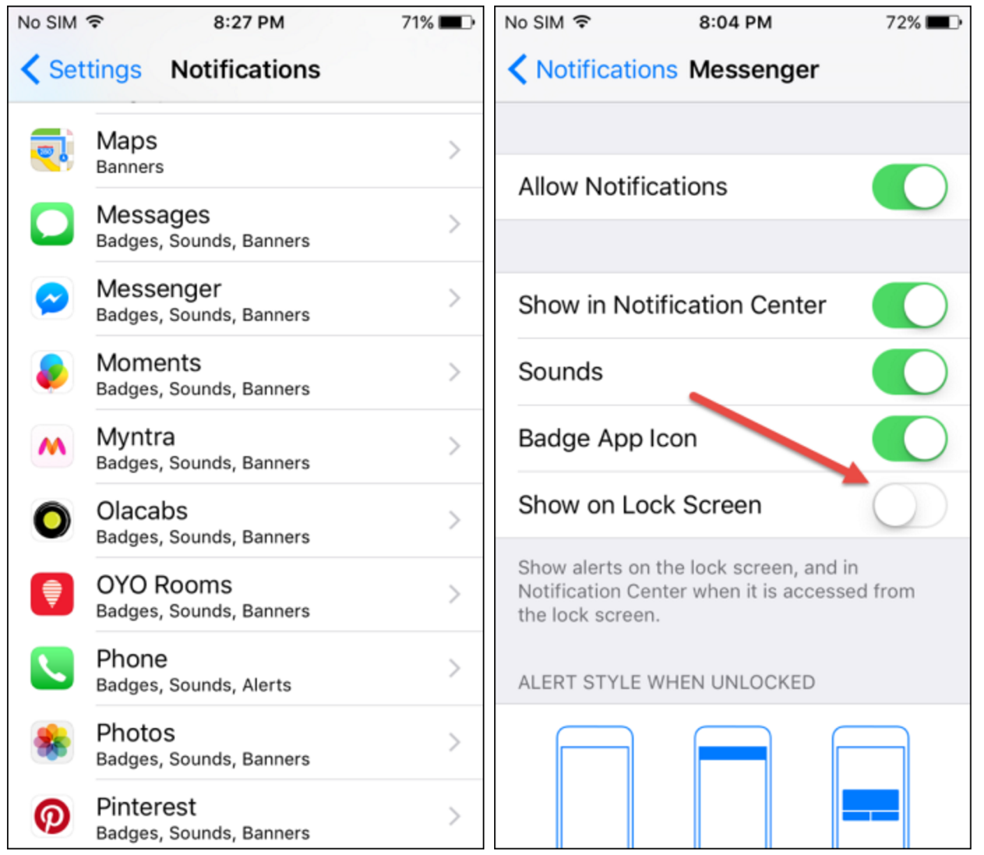 Cách ẩn nội dung thông báo từ màn hình khóa Android và iPhone