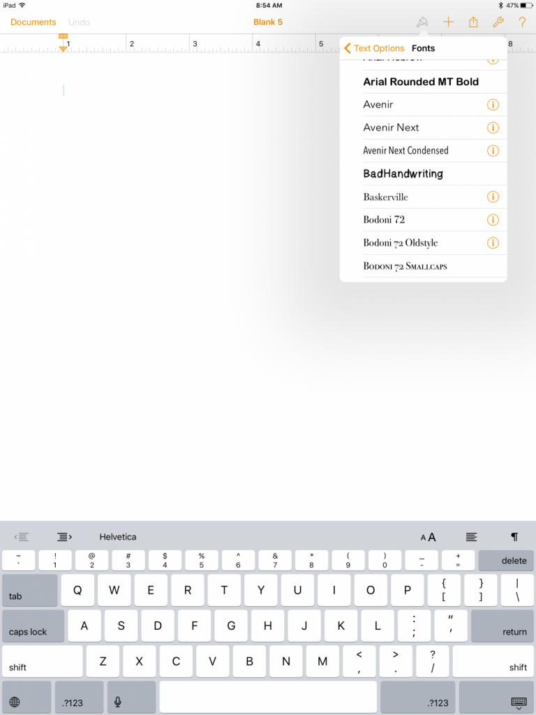 Sử dụng font mới