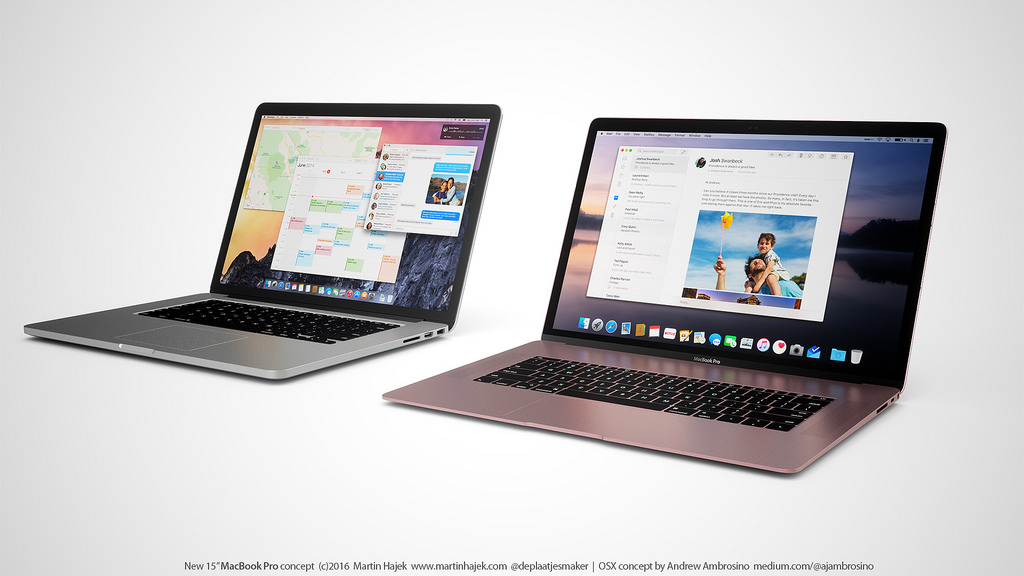 Chiêm ngưỡng ý tưởng Macbook Pro Retina màu vàng hồng