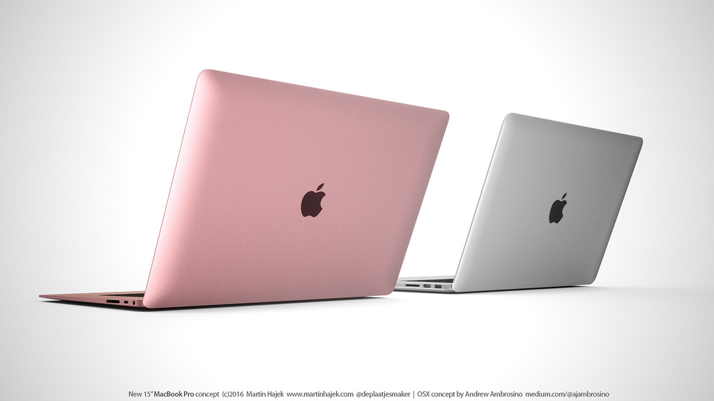 Chiêm ngưỡng ý tưởng Macbook Pro Retina màu vàng hồng
