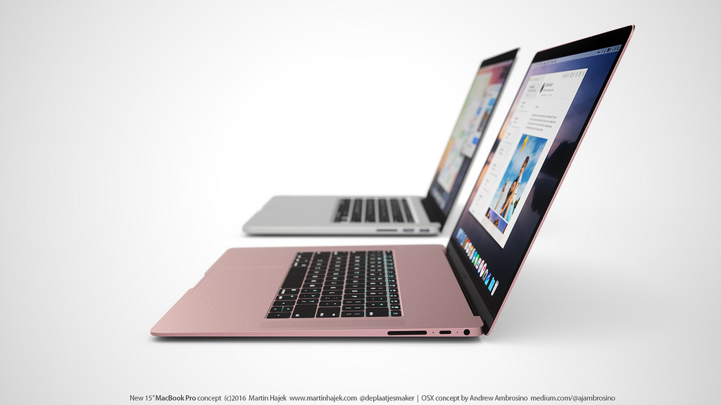 Chiêm ngưỡng ý tưởng Macbook Pro Retina màu vàng hồng