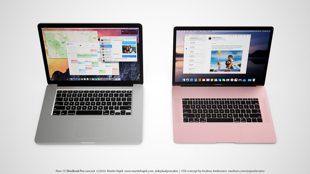 Chiêm ngưỡng ý tưởng Macbook Pro Retina màu vàng hồng