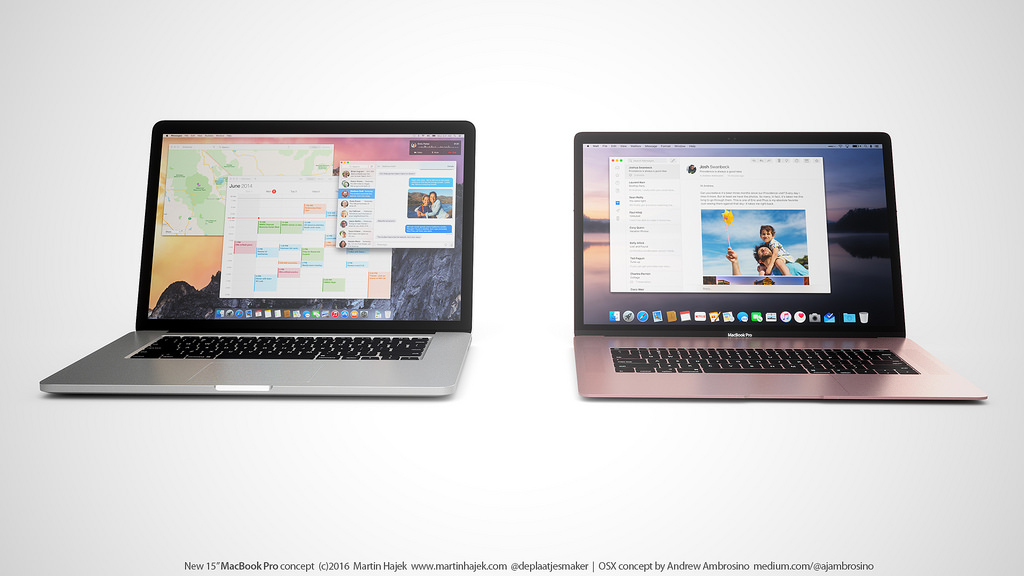 Chiêm ngưỡng ý tưởng Macbook Pro Retina màu vàng hồng