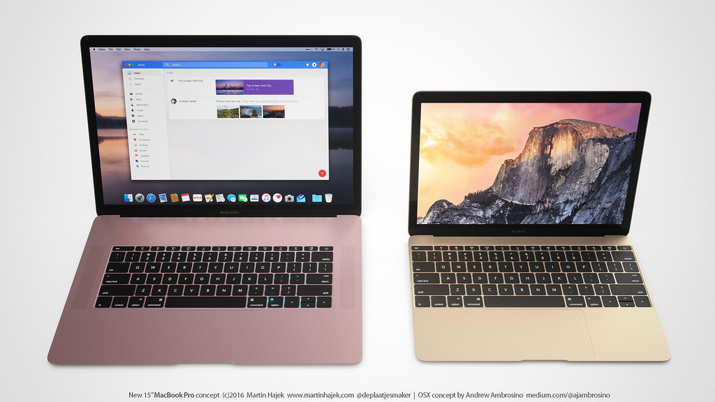 Chiêm ngưỡng ý tưởng Macbook Pro Retina màu vàng hồng