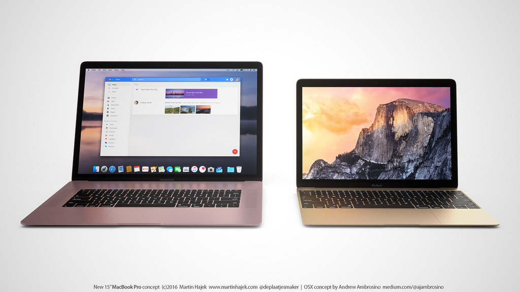 Chiêm ngưỡng ý tưởng Macbook Pro Retina màu vàng hồng