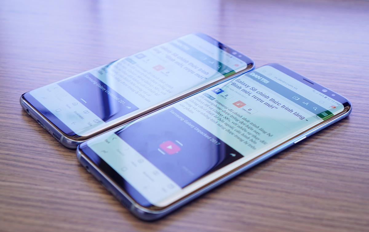 Trên tay Galaxy S8 và S8 Plus màn hình 