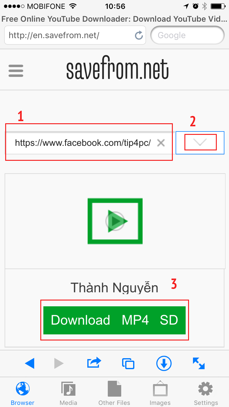 Hướng dẫn tải video Facebook về máy iPhone