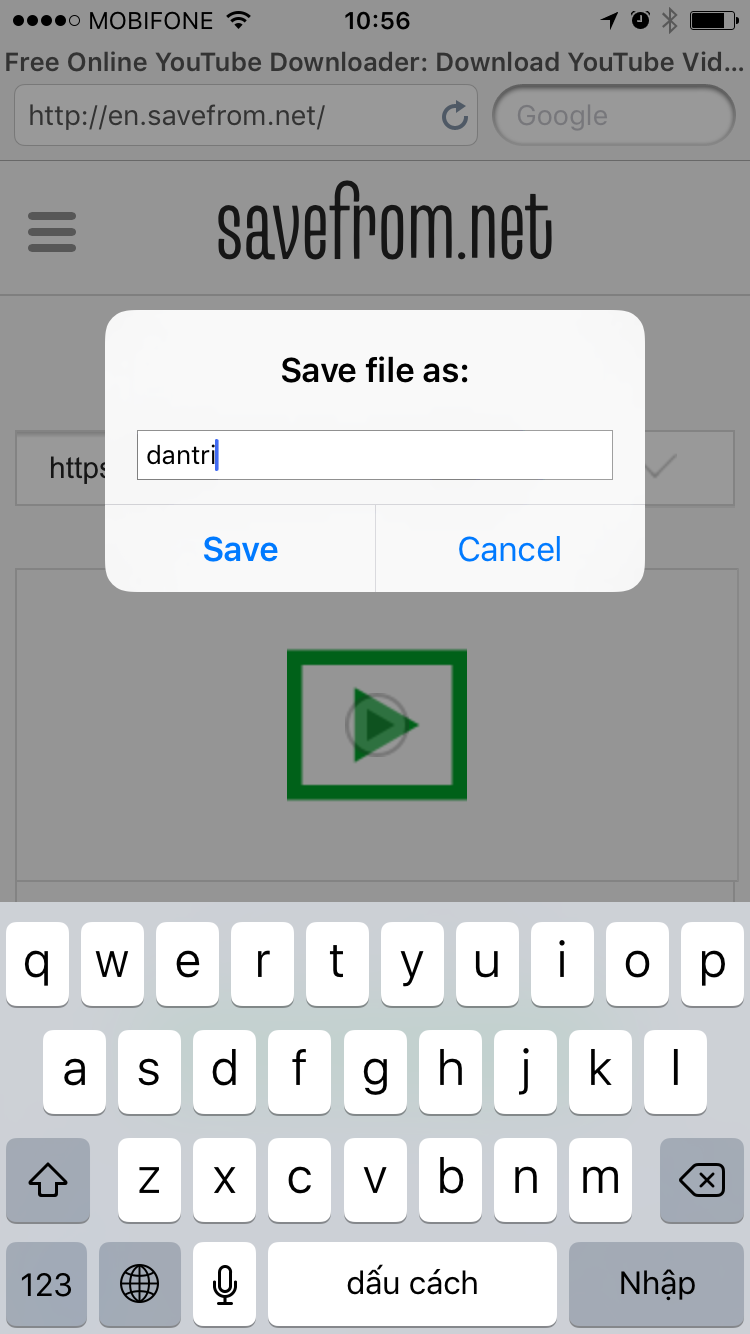 Hướng dẫn tải video Facebook về máy iPhone