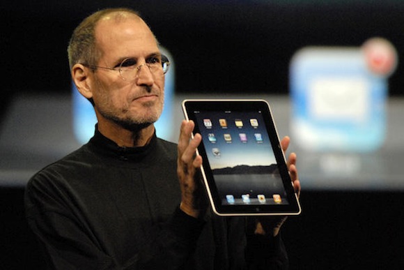 Steve Jobs debuts Apple's new iPad at the Yerba Buena Gardens Theater in San Francisco, California, Wednesday, January 27, 2010. (Karl Mondon/Contra Costa Times/MCT)