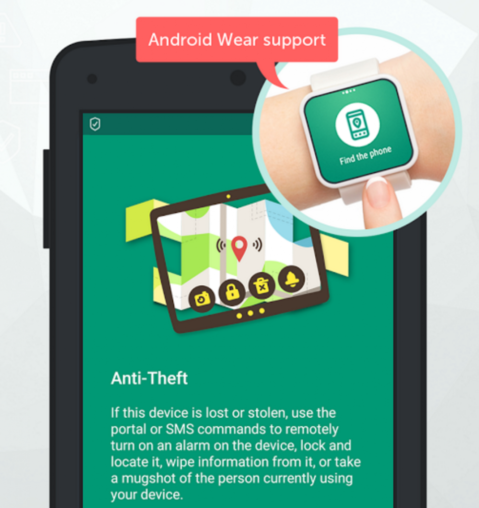 Ứng dụng Kaspersky trên đồng hồ Android Wear
